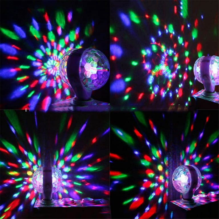 E27 RGB Gyrophare LED Strobe Ampoule Multi Cristal Stage de Lumière pour  Disco D'anniversaire Party Club Bar segolike