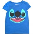 thumbnail image 3 of Disney Girls 3-Pack Short Sleeve T-Shirts, Casual Clothing for Toddlers and Kids - Stitch, 3 of 4