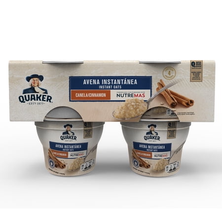 Quaker Instant Oatmeal Express Cups - Cinnamon Flavor, 6oz, 4 pack