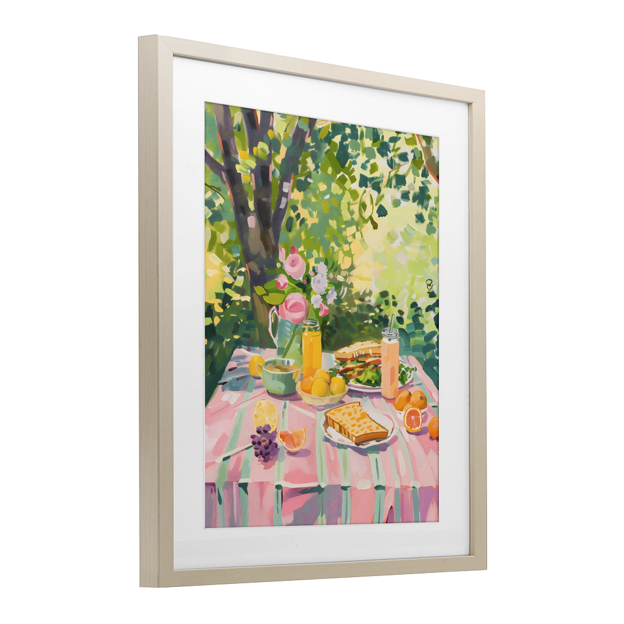 Stupell Industries Breakfast Picnic in Garden Birch Framed Print Under Glass, design by The Prints Vibe