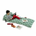 thumbnail image 3 of Leaf Floor Pillow Lounger Cover, Palm Mango Banana Tree Leaves in Tropical Wild Safari Island Jungle Image Art, Nap Mat Printed Fabric Case for 5 Pillows, 88" x 36", Forest Green, by Ambesonne, 3 of 5