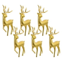 6 Pcs Reindeer Elk Figurine Gnomes Christmas Dining Table Decor