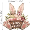 thumbnail image 3 of Boovnll Easter Decor, Easter Bunny Wooden Door Hanger Spring Decoration Floral Pattern Front Door Sign for Home Party Festive Holiday Decor, Easter Decorations, Easter Decorations for Home, 3 of 5