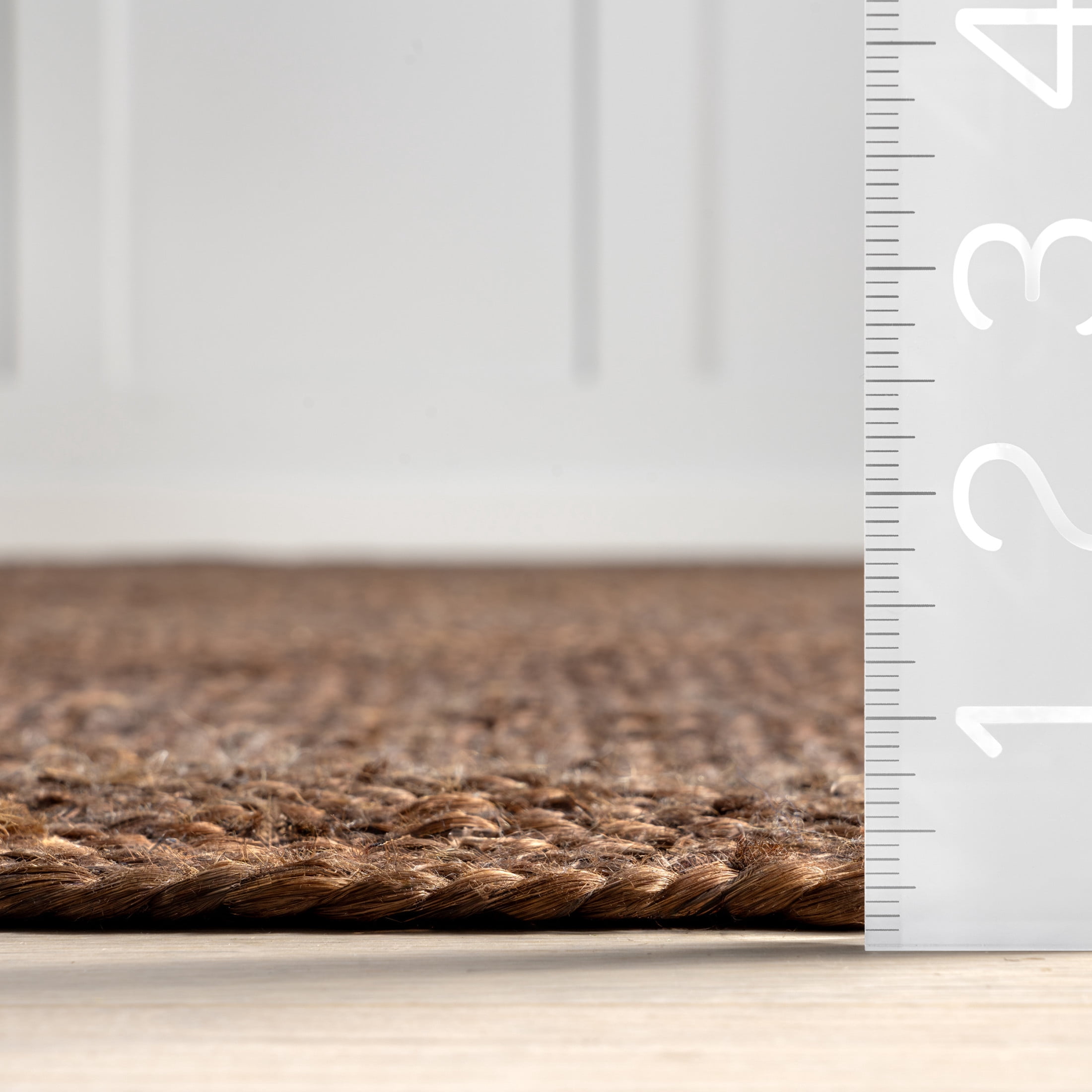 Rugs USA Juniper Tiled Jute Area Rug, 2' 6" x 8', Runner, Christie Dark Brown