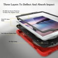 thumbnail image 3 of XYX Case for Samsung Galaxy Tab S2 9.7 inch SM-T810/SM-T815 with 360 Degree Rotating, Hand Strap, Shoulder Strap, Red, 3 of 7