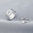 thumbnail image 3 of 1 par de anillos para niña boda anillo abierto ajustable lindo Simple, Plata estrella jinwen Anillos a juego, 3 of 7