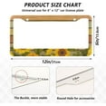 thumbnail image 4 of Coolnut Wooden Sunflower 2 Holes Car License Plate Frames 2PCS, Car License Plate Holder with Screw Caps Cover Set Automotive Exterior Parts Decoration for US Vehicles, 4 of 7