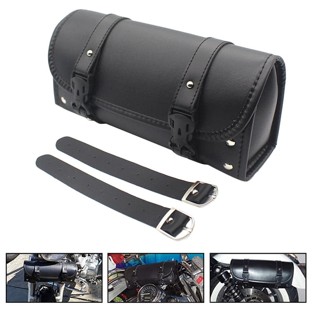 Bolsa de herramientas de motocicleta shamjiam bolsa de almacenamiento de sillín negro