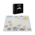 thumbnail image 3 of Ambesonne Cartoon Jigsaw Puzzle Durable Cardboard, Jolly Jungle Creatures, 1000 pcs, Pale Green Pale Blue, 3 of 5