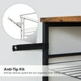 thumbnail image 5 of HOOBRO Shoe Rack, 4 Tier Shoe Organizer, Adjustable Shoe Shelves, Flat or Slanted, Holds 9-12 Pairs, Stable and Durable for Entryway, Closet, Rustic Brown and Black BF09XJ01, 5 of 11