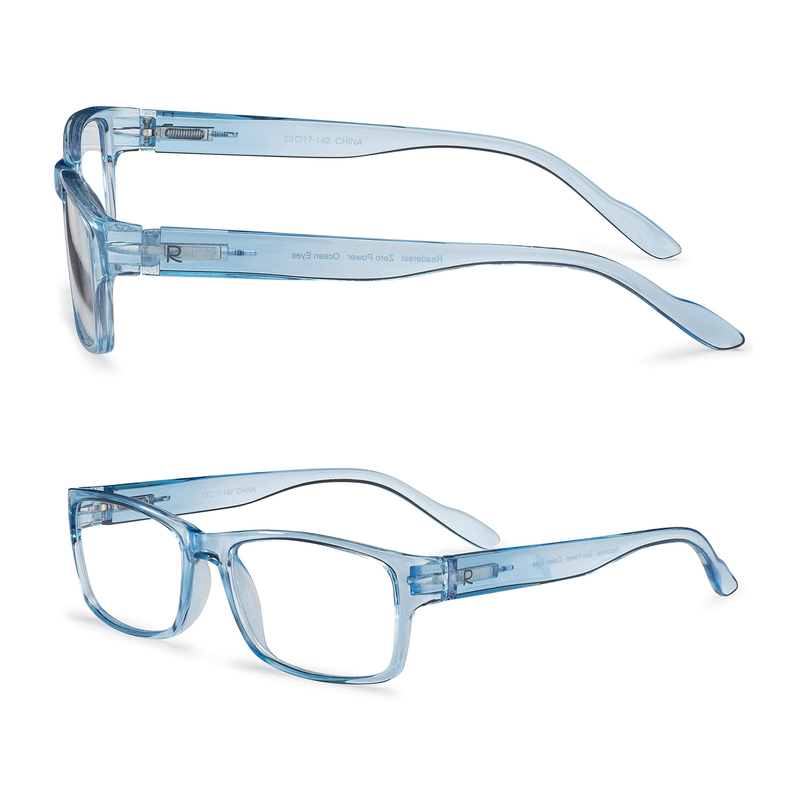Readerest Blue Light Blocking Reading Glasses (Light Blue, 1.50 Magnification) Computer Eyeglasses With Thin Reflective Lens, Antiglare, Eye Strain, UV Protection, Stylish For Men And Women