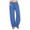 Dark Blue, variant on Diufon Wide Leg Pants for Women Cotton Linen Drawstring Waist Pant Summer Casual Loose Trousers with Pockets