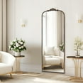 thumbnail image 5 of Antique Vintage Black Baroque Full Length Floor Mirror, 65’’x22’’ Ornate Full Body Mirror in REINFORCED GLASS, Free Standing, Wall-mounted and Leaning Against the Wall, for Bedroom, Living Room, 5 of 7