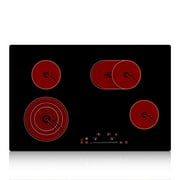 SKYSHALO Built-in Electric Cooktop Radiant Ceramic Cooktop 4 Burners 30.3x20.5 inch
