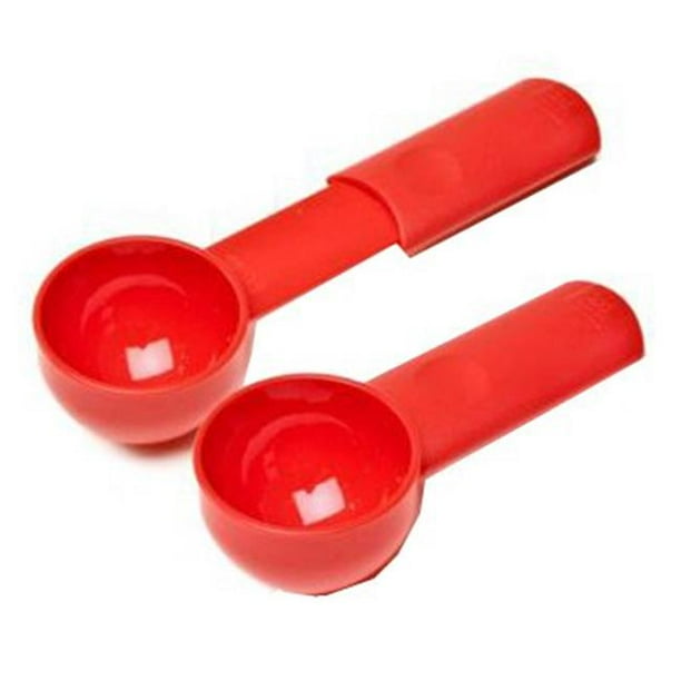 12475 Plastic Coffee Measure Scoop Red, Pack Of 6
