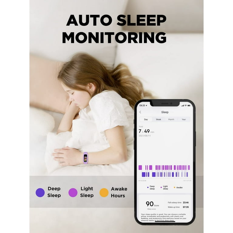 BIGGERFIVE Vigor Kids Fitness Tracker, Waterproof Activity