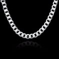 thumbnail image 5 of Men Sterling Silver Plated Curb 20'' Chain,Sterling Silver Over Necklace Sterling Silver,The Best Gift for Men(Thickness:8mm,Length:20 Inch), 5 of 7