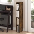 thumbnail image 2 of Furinno FULDA 4-Tier 6-In Width Narrow Bookcase 9.3 x 5.9 x 41.6 Amber Pine, 2 of 8