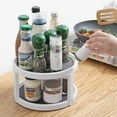 thumbnail image 2 of YOPTOP 2 tier Lazy Susan Organizer | 2 Tier Lazy Susan Turntable 24 Inch, Free Spinning | Multipurpose Lazy Susan Organizer for Cabinet, Table, Pantry, 2 of 3