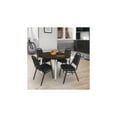 thumbnail image 3 of Regency Kahlo 48 in. Round Breakroom Table- Neo Walnut Top, Chrome Base & 4 Restaurant Stack Chairs- Black, 3 of 10