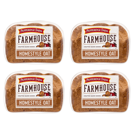 Pepperidge Farm Farmhouse Homestyle Oat Bread 4-Pack 24 oz. Loaves 7033