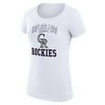 thumbnail image 2 of Women's G-III 4Her by Carl Banks White Colorado Rockies Super-Slim Fit Lightweight Team Logo Graphic T-Shirt, 2 of 5