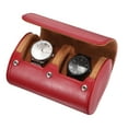 thumbnail image 1 of Estuche de Viaje para Reloj Uxcell para Hombres, Estuche de Reloj de Cuero, Caja de Almacenamiento de Reloj Portátil para Navidad, Cumpleaños y Aniversario, 2 Slots (Rojo), 1 of 7