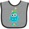 thumbnail image 3 of Inktastic Blue Monster Boys or Girls Baby Bib, 3 of 4
