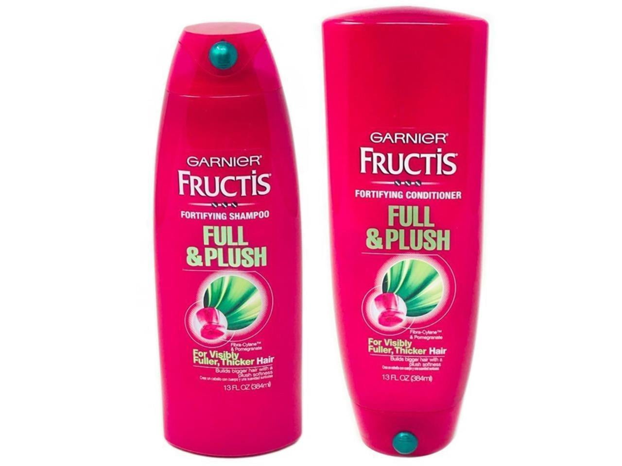 Garnier Fructis Hair Care Full & Plush Fortifying Shampoo & Conditioner 13 Fl Oz - Walmart.com