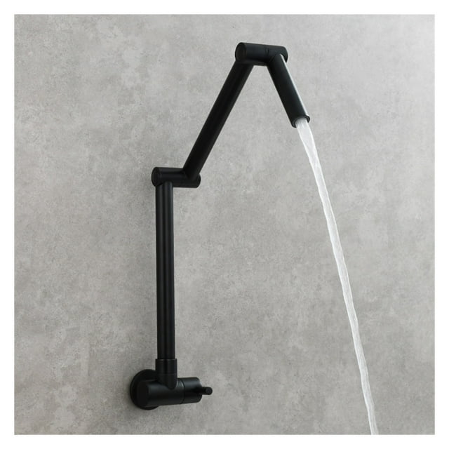 Brass Folding Faucet Two Joint Swing Arms Faucet Wall Mount Kitchen Faucet Only Cold Water Tap ,Easy to Install