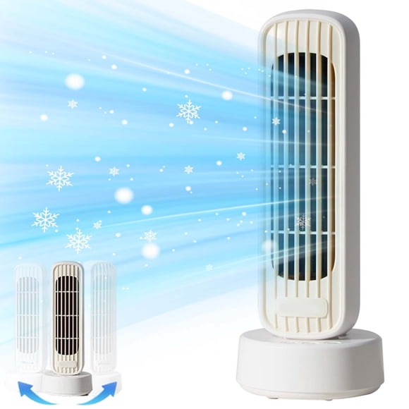Yeciiwht Ventilateur Tour pour Bureau - Ventilateur Électrique Sans Pales pour Poste de Travail de Bureau Salon Dortoir Refroidissement Silencieux