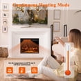 thumbnail image 2 of 50 Inch Electric Fireplace TV Stand with Mantel, 23" Insert Heater with 12 Flame Colors, Remote & Touch Screen, Adjustable Thermostat & Timer for Living Room Bedroom, 2 of 8