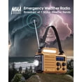 thumbnail image 2 of Radio meteorológica de emergencia OnlyEE, 5 vías, 18500 mWh, amarilla, 2 of 8