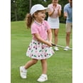thumbnail image 4 of BemeyourBBs Toddler Baby Girl Golf Outfit Infant Baby Girls Summer Clothes Collared Short Sleeve Button Down Shirt and A-line Skirt Set Toddler Girls 2 Piece Summer Outfit, 4 of 9