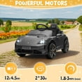 thumbnail image 3 of Winado Licensed Porsche Taycan 12V Kids Electric Ride On Car with Remote Control, Ages 3-5, Gray, 3 of 11
