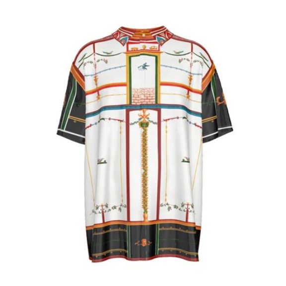 The House of Divino ADS-3MCSDS08-06CJZ-FFFFFF-S Beaus Beautiful Fresco Short Sleeve Button Shirts - Small