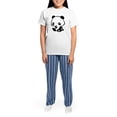 thumbnail image 4 of CafePress - Kawaii Panda Women's Light Pajamas - Women's Short Sleeve Print T-Shirt and Pants Light Cotton Pajama Set, 4 of 7