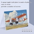 thumbnail image 3 of WOBOGO Orange Airplane 3-hole Switch Plates PC Flame Retardant Plastic Material Glossy Finish Smooth Touch 6.37x4.48x0.27in, 3 of 8