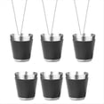 thumbnail image 3 of Paquete de 6 Vasos Chupito Metal para Colgar Acero Inoxidable con Cadena Vaso 30 Ml Fiestas,B, 3 of 5