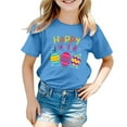 thumbnail image 4 of Easter Shirts for Girls Size 10 Happy Easter T Shirts For Kids Gnomes Shirt Funny Easter Day T Shirt Summer Short Sleeve Crewneck Tee Tops,8-9 Years,Y2-Sky Blue, 4 of 4