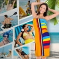 thumbnail image 5 of Fwttom Oversized Striped Beach Towel Super Soft Microfiber Drying And Sand Frees Ldeal For Travel Yoga Camping And Swimming Machine Washable, Camping Essentials and Beach Essentials, 5 of 7