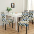 thumbnail image 2 of Chair Covers for Dining Room Set of 4, Stretch Washable Polyester Kitchen Slipcovers Featuring Rustic, Boho Chic, Nordic Style, Tribal Style, Artistic Patterns with Removable Protector, 2 of 7