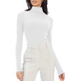thumbnail image 1 of GHSDFBB Chandails à Col Roulé Simulé pour Femmes Manches Longues Mode Automne Basique Ajusté sous-Vêtements Thermiques Doux, 1 of 4