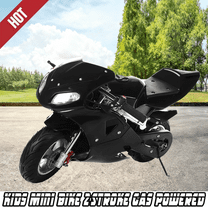 WETS New Upgraded 50cc Pocket Rocket Motorcycle | 2 Stroke Motorcycle for Kids | Gas Powered Mini Motorcycles Bike | Speeds up to 30KM/H | Front Rear Disk Brakes | Easy Pull Start