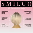 thumbnail image 6 of Smilco 10-Inch Golden Ombre Short Straight Wig - Non-Slip Ultra-Light Fit | Effortless Natural Look for Everyday Versatility, 6 of 8