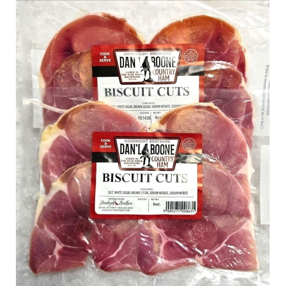 Dan'l Boone Country Ham 2-6 Oz. Biscuit Slices Shelf Stable