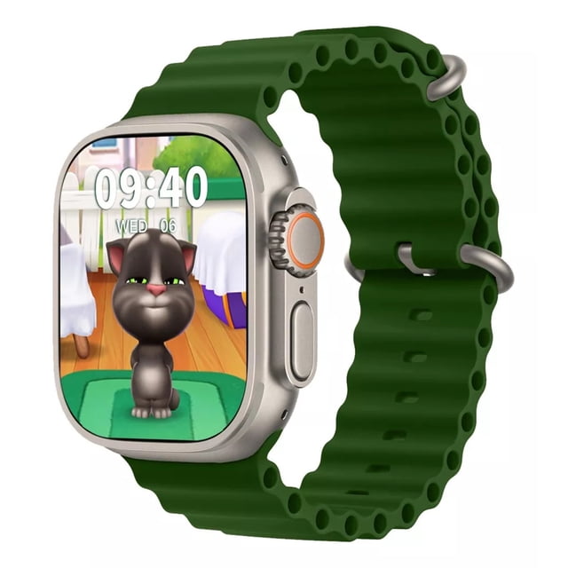 Reloj Smart watch Fralugio Hk9 Ultra 2 Chat Gpt 2gb Amoled Hd VERDE