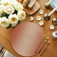 thumbnail image 2 of Red Orange Ombre Round 13 Inch Placemats Set of 2, Modern Gradient Abstract Art HeatResistant Non Slip Place Mats for Dining Table, Wipeable Braided Kitchen Table Mats for Housewarming, 2 of 9
