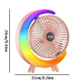 thumbnail image 2 of Colorful Running Lights Usb Rechargeable Desktop Fan Home Office Mute Desktop Fan Deals Of The Day Clearance Gifts For Womem/Men, 2 of 8