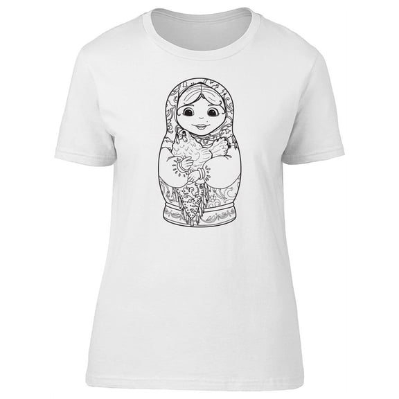 B&W Matryoshka Doll Tee Women's -Image by Shutterstock